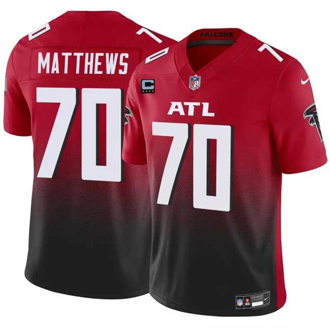 Men's Atlanta Falcons #70 Jake Matthews Red Black 2024 F.U.S.E With 4-Star C Patch Vapor Untouchable Limited Stitched Jersey Dzhi,We sell and wholesale Men's Atlanta Falcons #70 Jake Matthews Red Black 2024 F.U.S.E With 4-Star C Patch Vapor Untouchable Limited Stitched Jersey Dzhi on line form chian!
